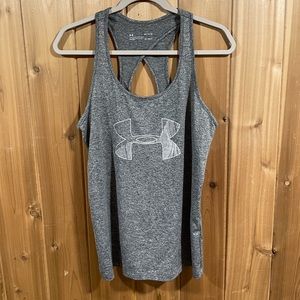 Under Armour Heatgear Workout Tank Running Yoga Women’s M Charcoal Gray NWOT